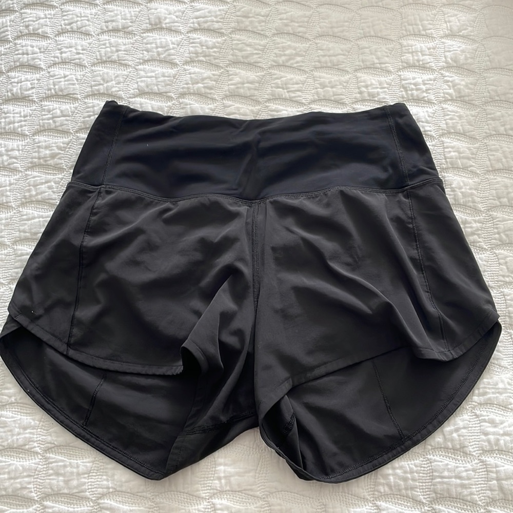 Lululemon black running shorts